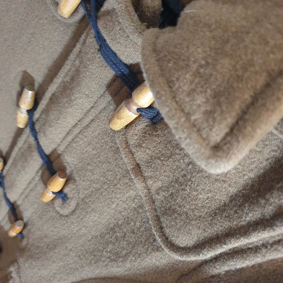 Duffle Coat Camel Women Wooden Buttons - Picture 11 of 13